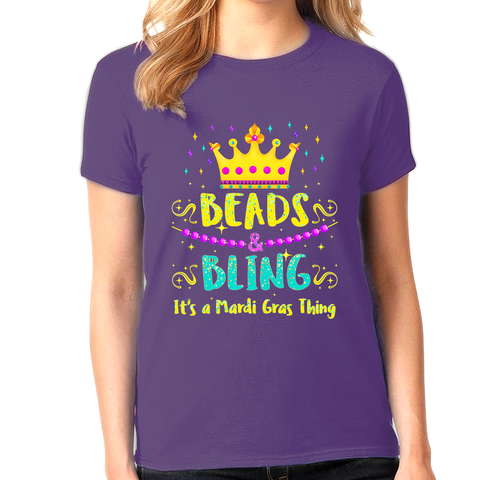Mardi Gras Shirts for Girls Beads and Bling It's Mardi Gras Shirt New Orleans Mardi Gras Outfit for Kids