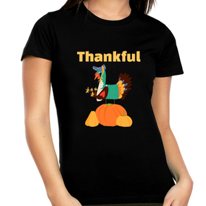 Womens Thanksgiving Shirt 1X 2X 3X 4X 5X Turkey Shirts Fall Shirts Women Plus Size Thankful Shirts for Women