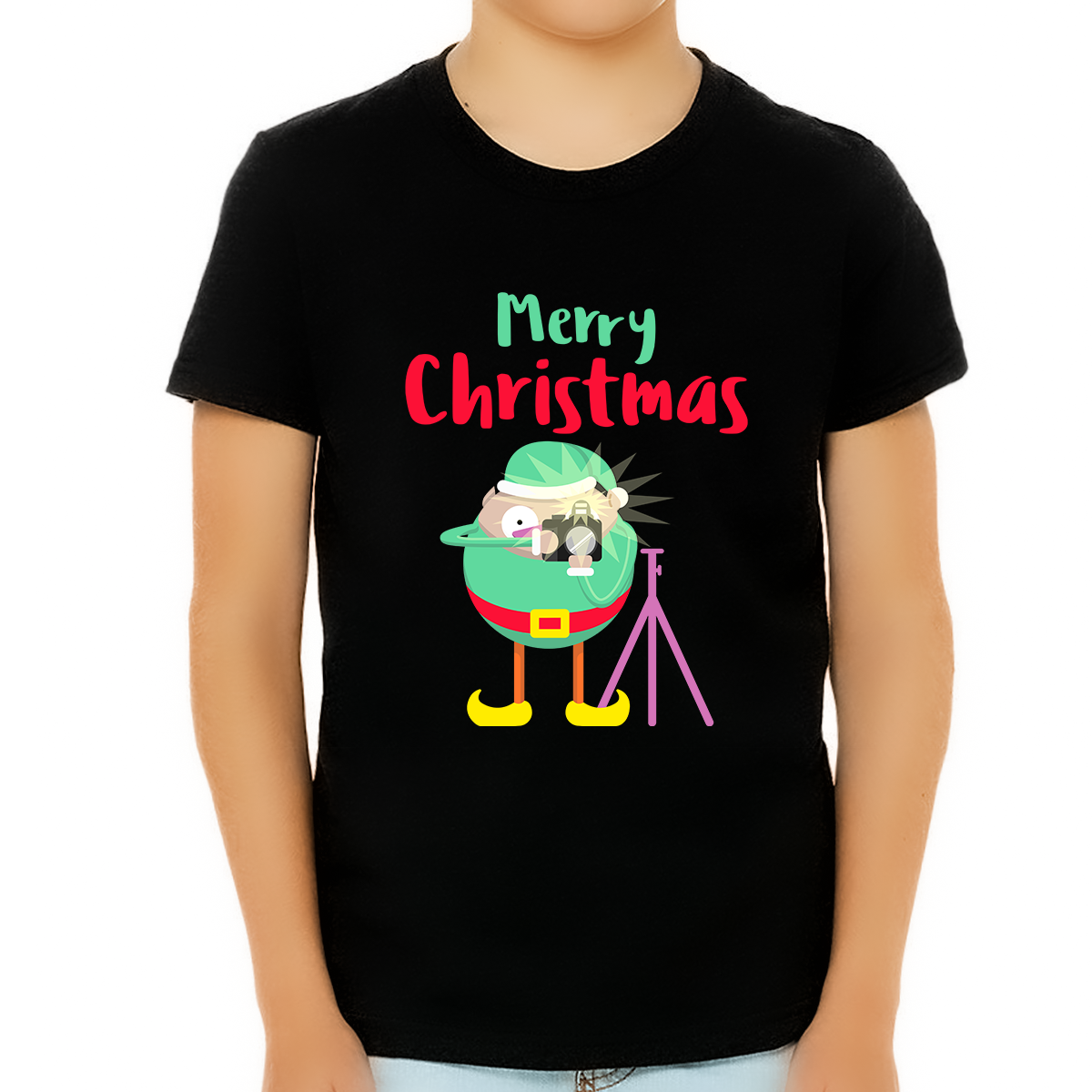 Funny Elf Christmas Gifts for Boys Funny Christmas Shirts for Boys Christmas T-Shirt Kids Christmas Shirt