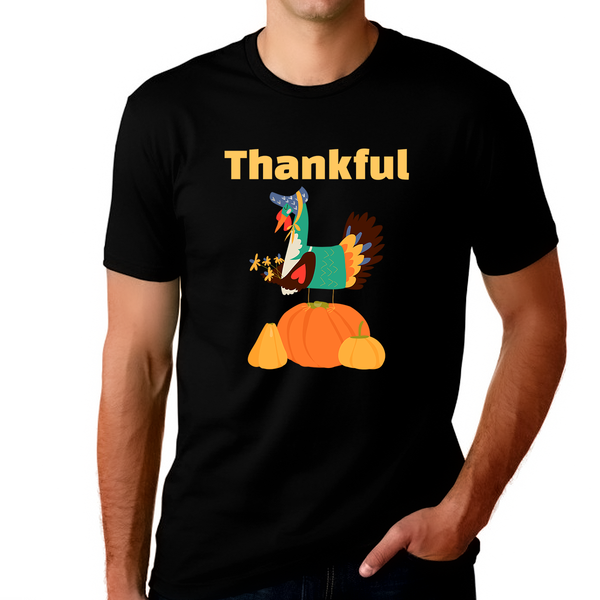 Mens Thanksgiving Shirt Funny Turkey Shirts Thanksgiving Gifts Fall Shirts Men Thankful Shirts for Men