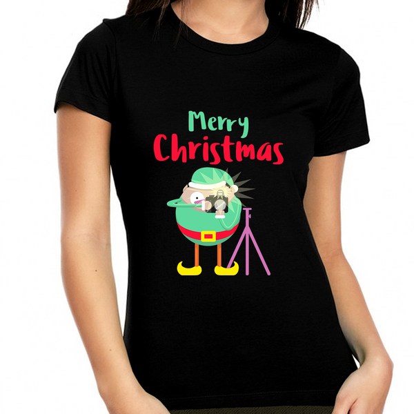 Funny Elf Christmas Gift Funny Christmas TShirts for Women Christmas T-Shirt Womens Christmas Shirt