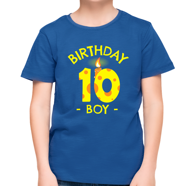 10th Birthday Candle 10th Birthday Boy Shirt 10 Year Old Boy 10th Birthday Shirts for Boys Birthday Gift