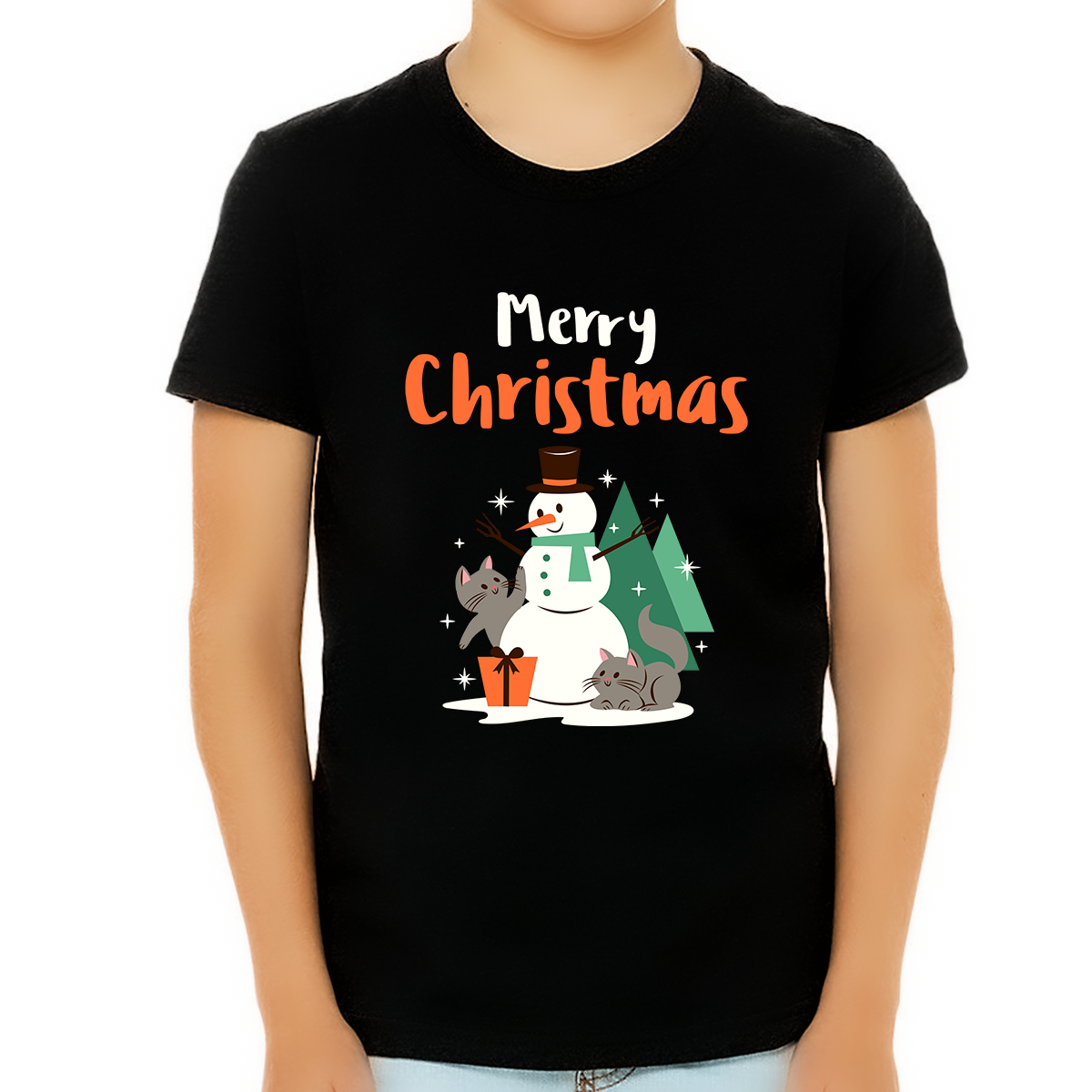 Cute Snowman Friends Funny Christmas T Shirts for Boys Christmas Gift Boys Christmas Shirt Christmas Gifts