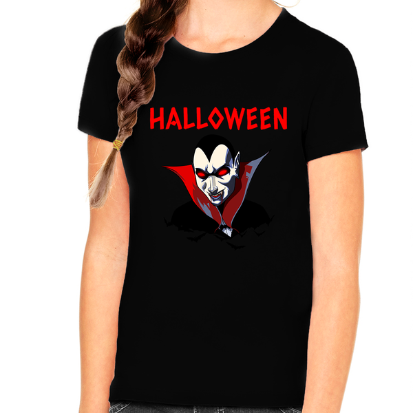 Zombie Dracula Shirt Halloween Shirts for Girls Evil Dracula Bats Halloween Tshirts Kids Halloween Shirt