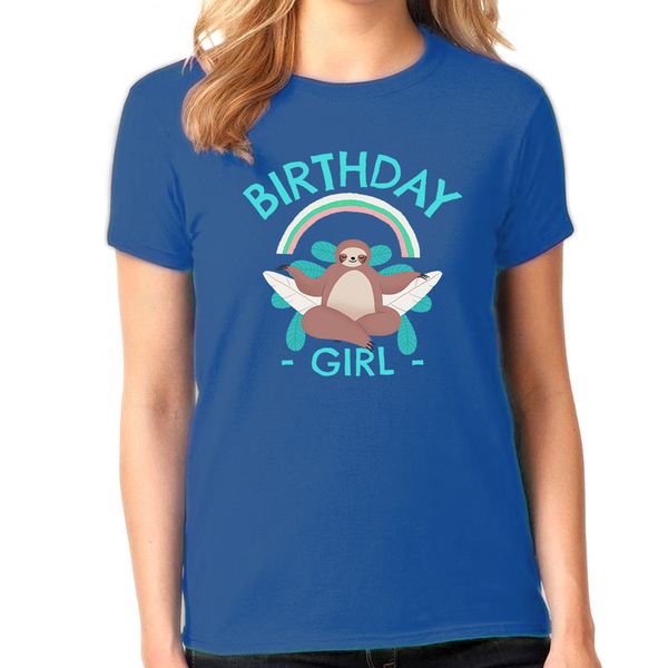 Birthday Girl Shirt Happy Birthday Shirt Cute Sloth Birthday Shirts Birthday Girl Clothes