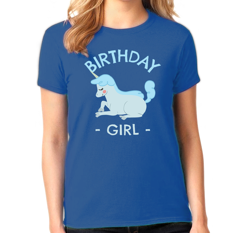 Birthday Shirt Girl Birthday Girl Baby Blue Unicorn Birthday Shirt Birthday Girl Gift
