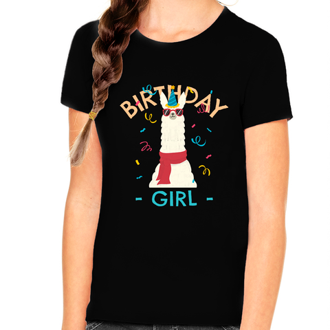 Birthday Shirt Girl Cute Girls Birthday Shirt Llama Birthday Shirts Birthday Girl Clothes