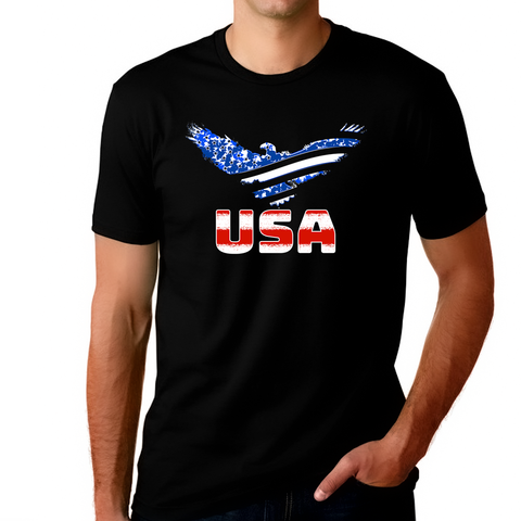 4th of July Shirt USA Eagle American Flag Shirt Men Patriotic Shirt 4th of July Shirts for Men