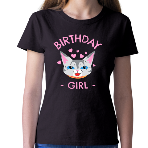 Birthday Shirt Girl Cute Girls Birthday Shirt Cat Birthday Shirts Birthday Girl Gifts