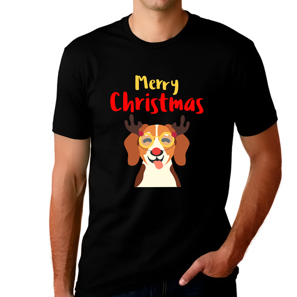 Funny Dog Reindeer Christmas Shirts for Men Christmas Pajamas for Family Christmas Shirt Christmas PJs