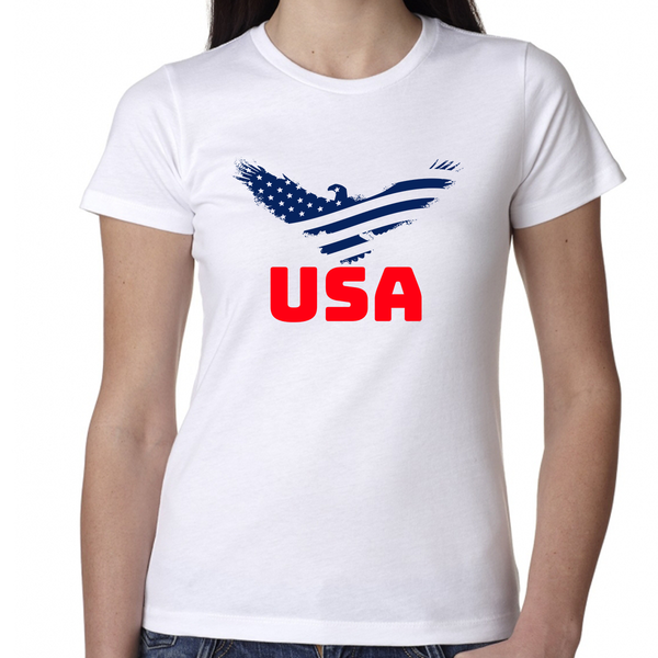 4th of July Shirts for Women 4th of July Shirt USA Eagle American Flag Shirt Women Patriotic Shirt