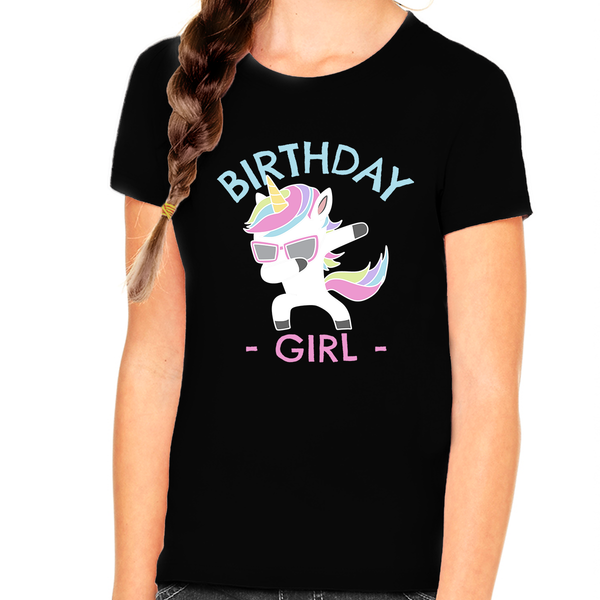 Birthday Shirt Girl Birthday Girl Cute Unicorn Dab Birthday Shirt Birthday Girl Gift