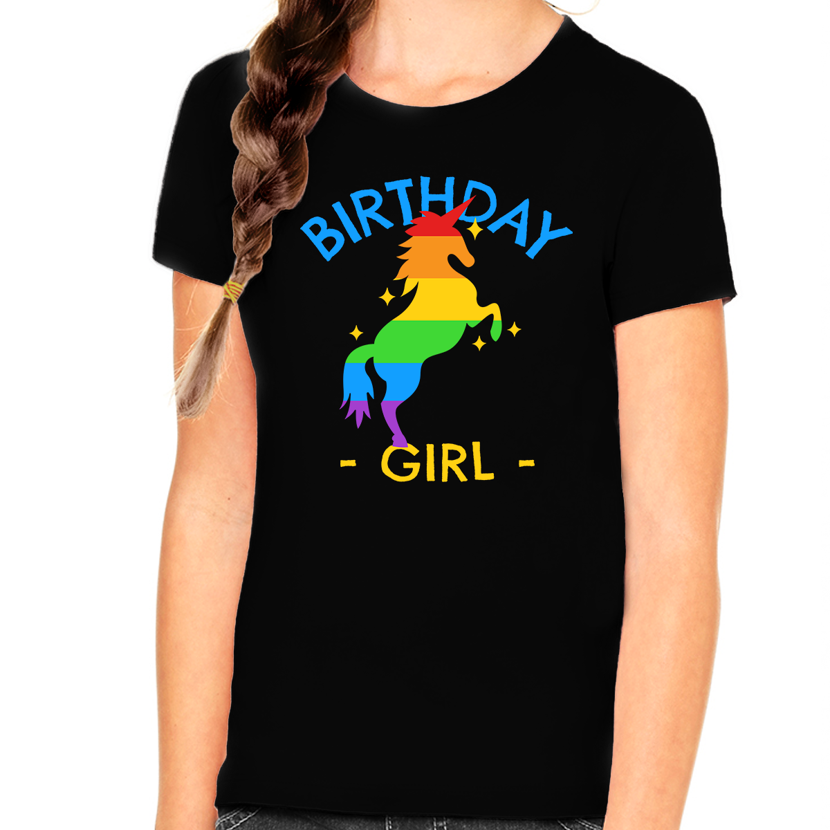 Unicorn Birthday Shirt Girl Birthday Girl Rainbow Birthday Shirt Birthday Girl Outfit