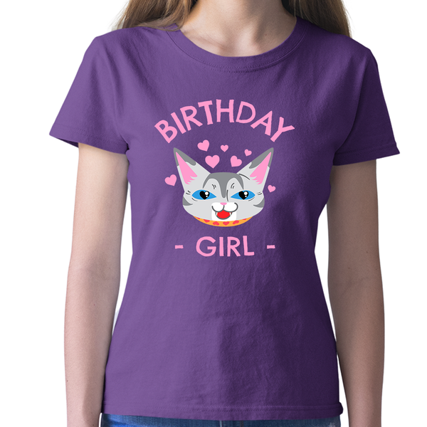 Birthday Shirt Girl Cute Girls Birthday Shirt Cat Birthday Shirts Birthday Girl Gifts