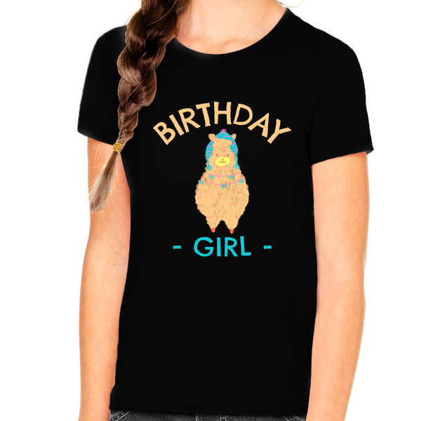 Birthday Shirt Girl Birthday Girl Shirt Cute Llama Birthday Shirt Birthday Girl Gift