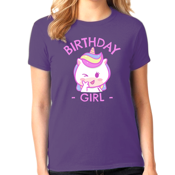 Youth Toddler Birthday Shirt Cute Birthday Pink Unicorn Birthday Shirt Birthday Girl Outfit