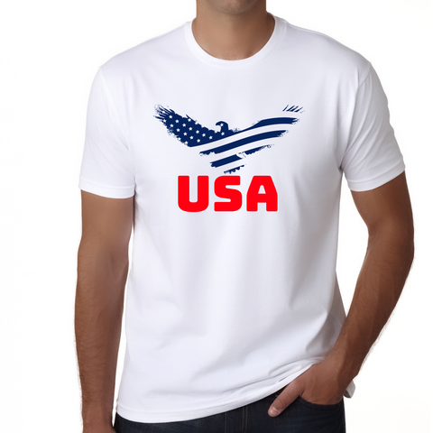 4th of July Shirts for Men 4th of July Shirt USA Eagle American Flag Shirt Men Patriotic Shirt