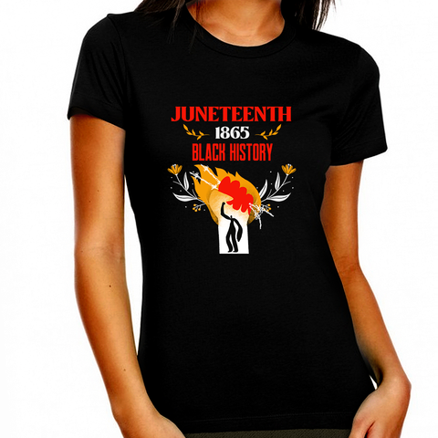 Juneteenth T-shirt for Women Freedom Day Womens Black Pride Melanin Tee