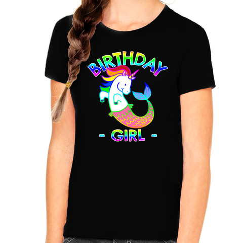 Birthday Girl Shirt Unicorm Mermaid Birthday Shirt Birthday Shirts Birthday Girl Clothes