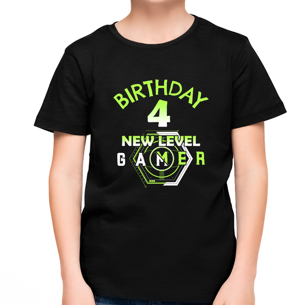 4th Birthday Shirt Boys Birthday Shirt Gamer 4th Birthday Gamer Shirts for Boys Birthday Shirt