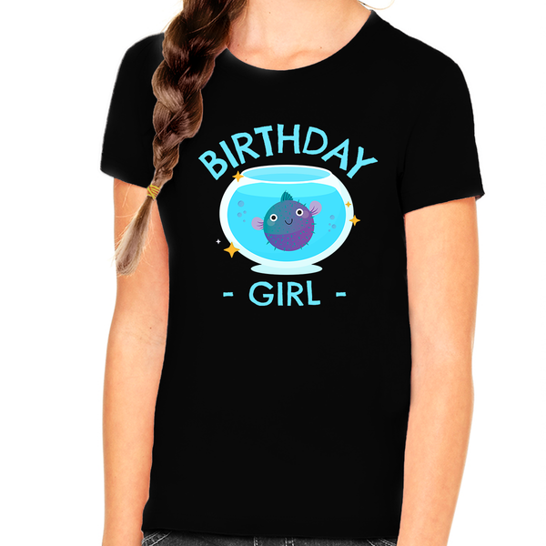 Birthday Girl Shirt Cute Fish Youth Toddler Birthday Shirt Fish Birthday Shirt Birthday Girl Gift