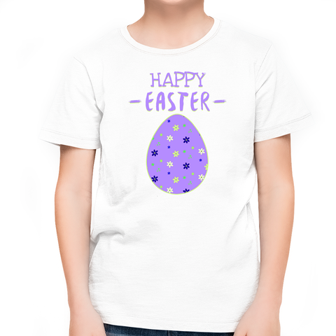 White Easter Boy Outfit Children Easter Shirt Easter Egg Purple Easter Shirts for Boys