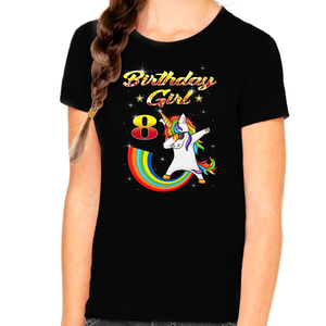 8th Birthday Girl Shirt 8th Birthday Shirt for Girls Unicorn Birthday Outfit Unicorn Birthday Shirt for Girls
