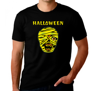 Funny Big and Tall Halloween Shirts for Men Plus Size XL 2XL 3XL 4XL 5XL Mummy Halloween Costumes for Men