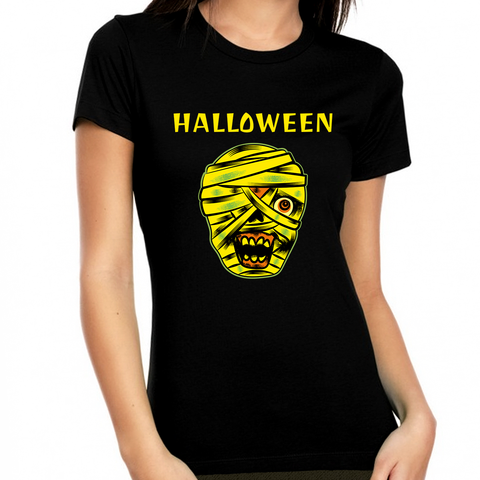 Mummy Funny Halloween Shirts for Women Zombie Halloween Shirts for Women Halloween Costumes for Women
