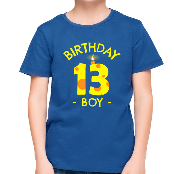 13th Birthday Candle 13th Birthday Boy Shirt 13 Year Old Boy 13th Birthday Shirts for Boys Birthday Gift