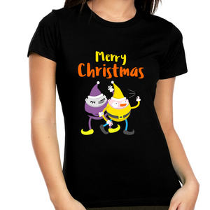 Funny Elfs Funny Christmas Shirts for Women X-Mas Gift Christmas Clothes for Women Funny Christmas Shirt