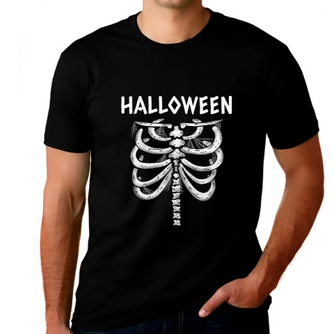 Halloween Shirts for Men Plus Size 1XL 2XL 3XL 4XL 5XL Skeleton Shirts for Men Funny Halloween Shirt for Men