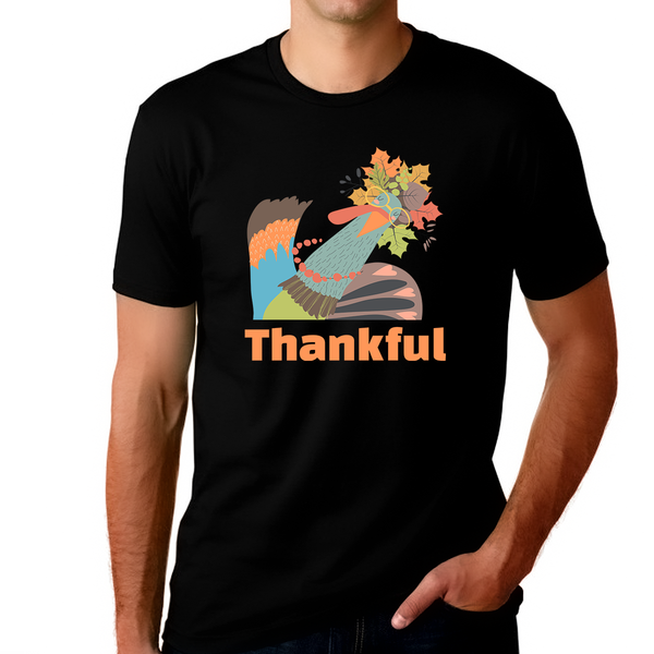 Mens Thanksgiving Shirt Turkey Shirts Funny Thanksgiving Shirts Mens Fall Shirts Thankful Shirts for Men