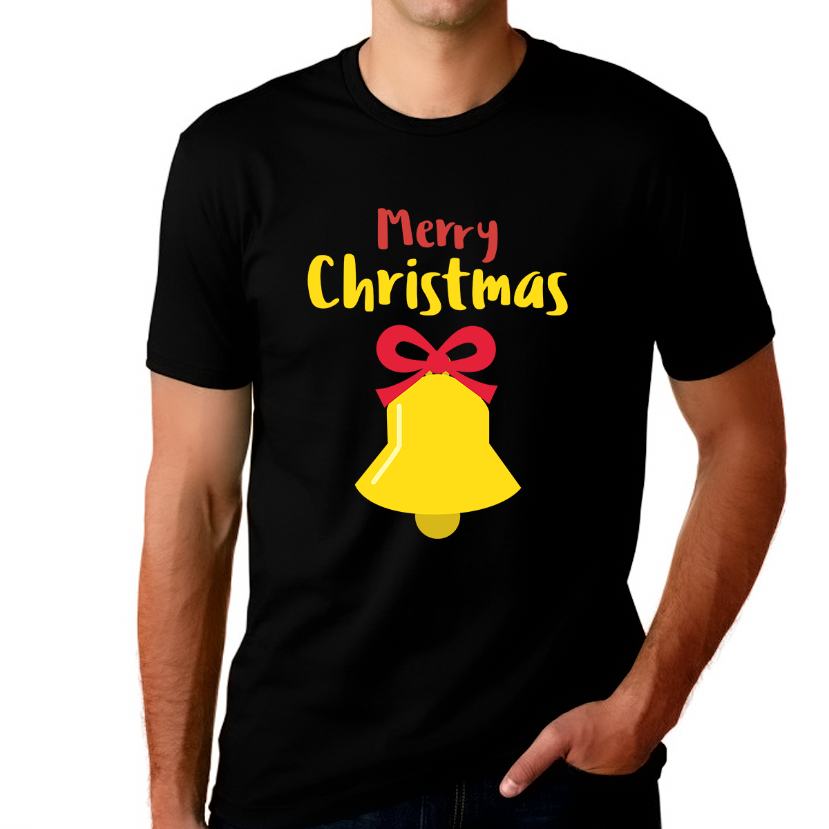 Jingle Bell Mens Christmas Shirt Funny Mens Christmas Pajamas for Men Funny Christmas Clothes for Men