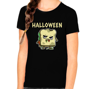 Mad Sandwich Halloween Shirts for Girls Spooky Food Girls Halloween Shirt Halloween Shirts for Kids