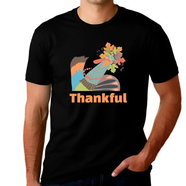 Mens Thanksgiving Shirt XL 2XL 3XL 4XL 5XL Turkey Shirts Mens Fall Shirts Plus Size Thankful Shirts for Men