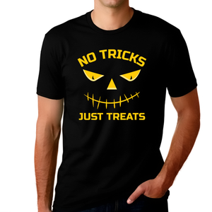 No Tricks Just Treats Halloween Shirt Men Funny Halloween Shirts for Men Funny Halloween T Shirts for Men