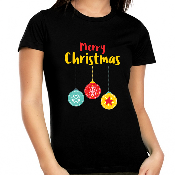 Christmas Ornaments Plus Size Christmas Shirts for Women Plus Size Christmas Shirt Funny Christmas Shirt