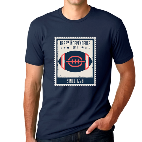 4th of July Shirt USA Patriotic Shirts for Men Football American Flag Fourth of July Shirts for Men