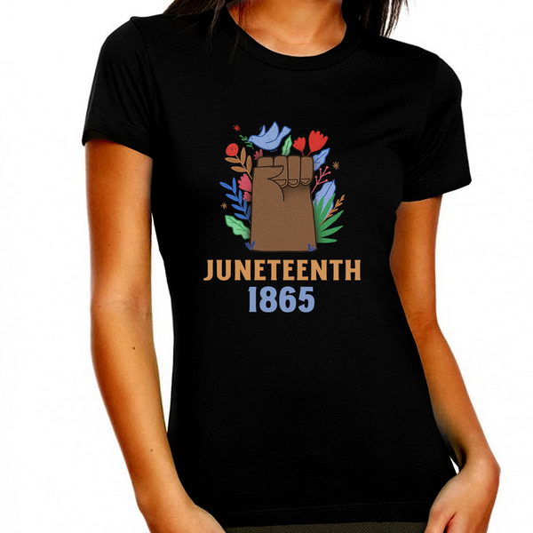 Juneteenth T-shirt for Women Freedom Day Womens Black Pride Melanin Tee