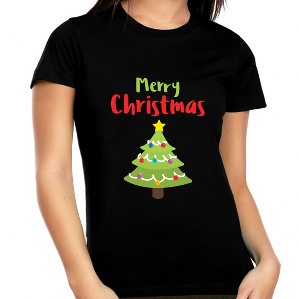 Christmas Tree Cute Christmas Shirts for Women Plus Size Funny Christmas Shirt Womens Christmas Shirt