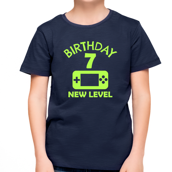 7th Birthday Boy 7 Year Old 7th Birthday Level 7 Gamer Shirts for 7th Birthday Boy Shirt