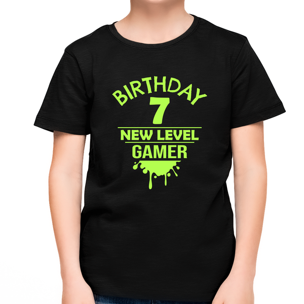 7th Birthday Boy Shirt 7 Year Old Birthday Shirt Gamer Shirt Birthday Shirt Boy 7th Birthday Gift