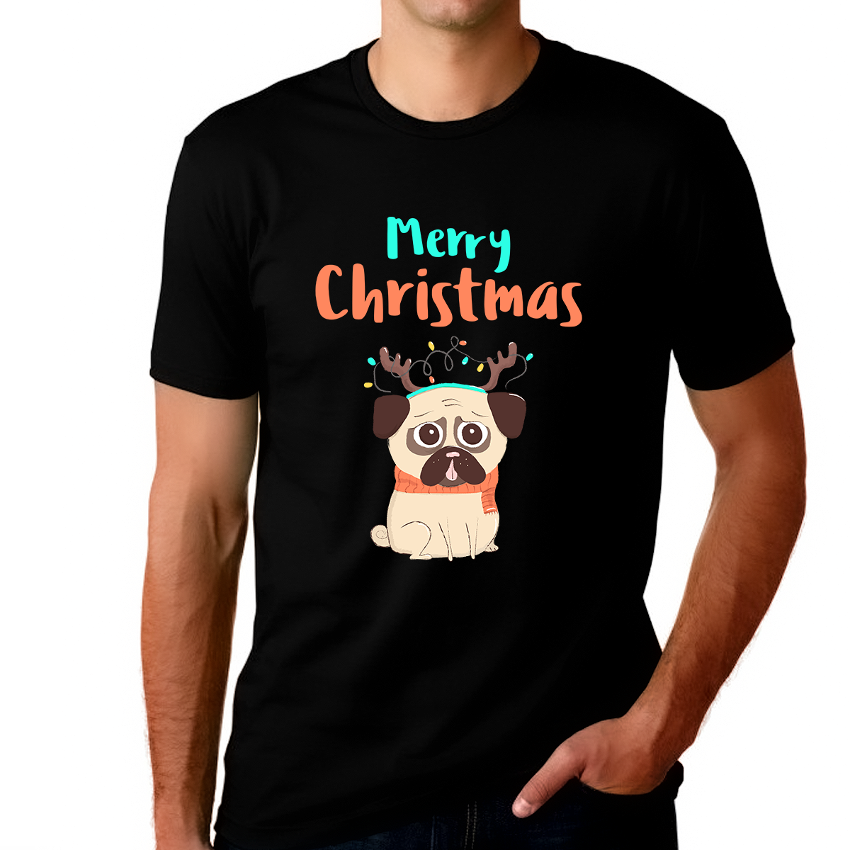 Funny Dog Christmas Shirts for Men Christmas Tshirt Mens Christmas Pajamas Funny Christmas Gifts for Men