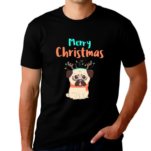 Funny Dog Plus Size Christmas Shirts for Men Plus Size Christmas Tshirt Mens Christmas Pajamas Funny