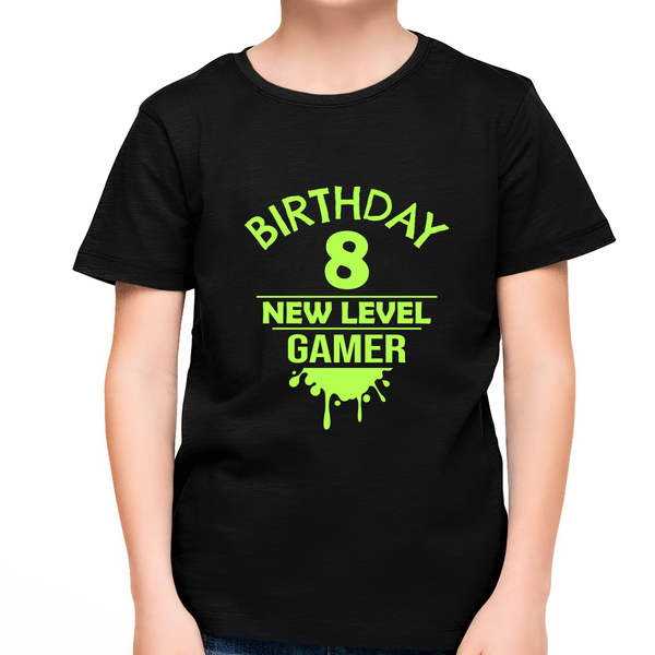 8th Birthday Boy Shirt 8 Year Old Birthday Shirt Gamer Shirt Birthday Shirt Boy 8th Birthday Gift