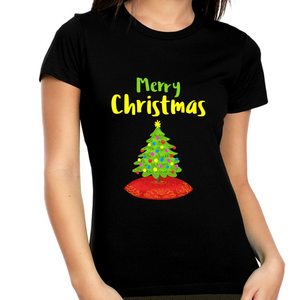 Christmas Tree Funny Christmas Shirts for Women Christmas Tshirt Christmas Gift Womens Christmas Shirt