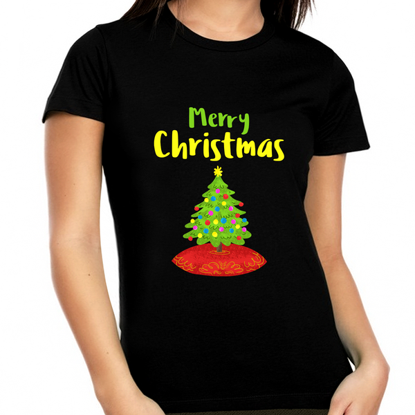 Christmas Tree Funny Plus Size Christmas Shirts for Women Plus Size Christmas Tshirt Womens Christmas Shirt