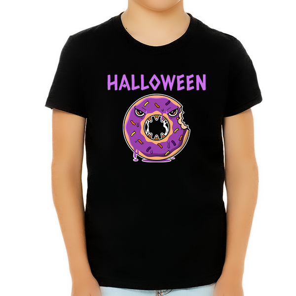 Mad Donut Kids Halloween Shirts for Boys Spooky Food Boys Halloween Shirt Halloween Shirts for Kids