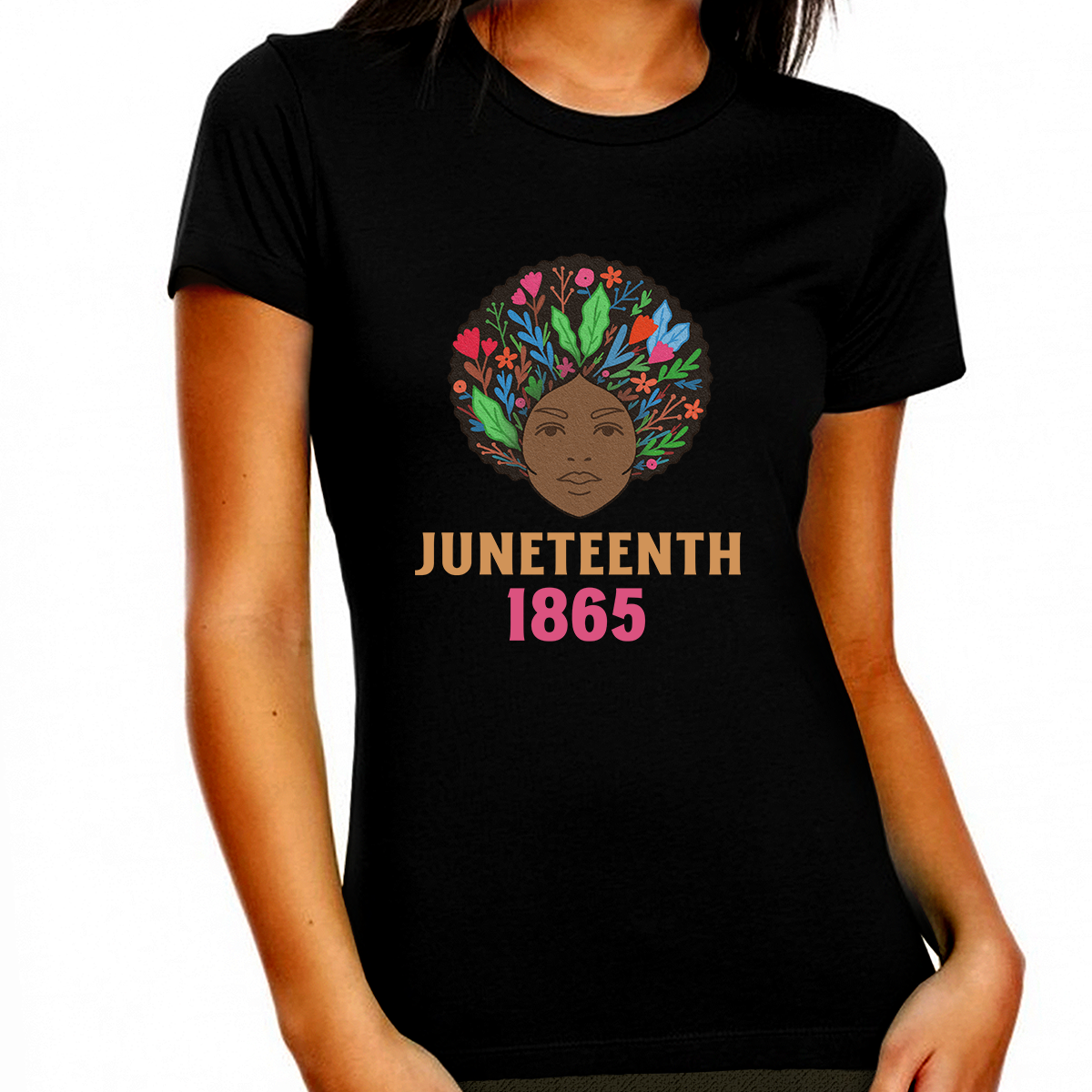 Juneteenth Black History T-shirt for Women Freedom Day Womens Black Pride Tee